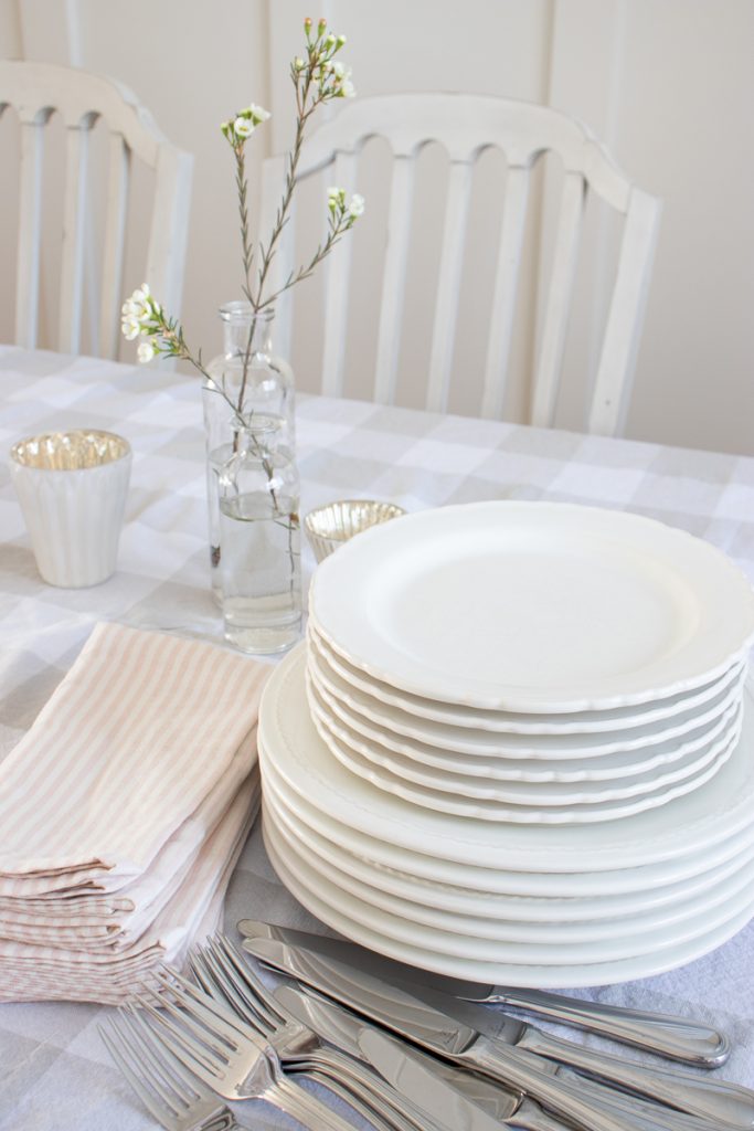 Simple Farmhouse Spring Table Setting - Making it in the Mountains
