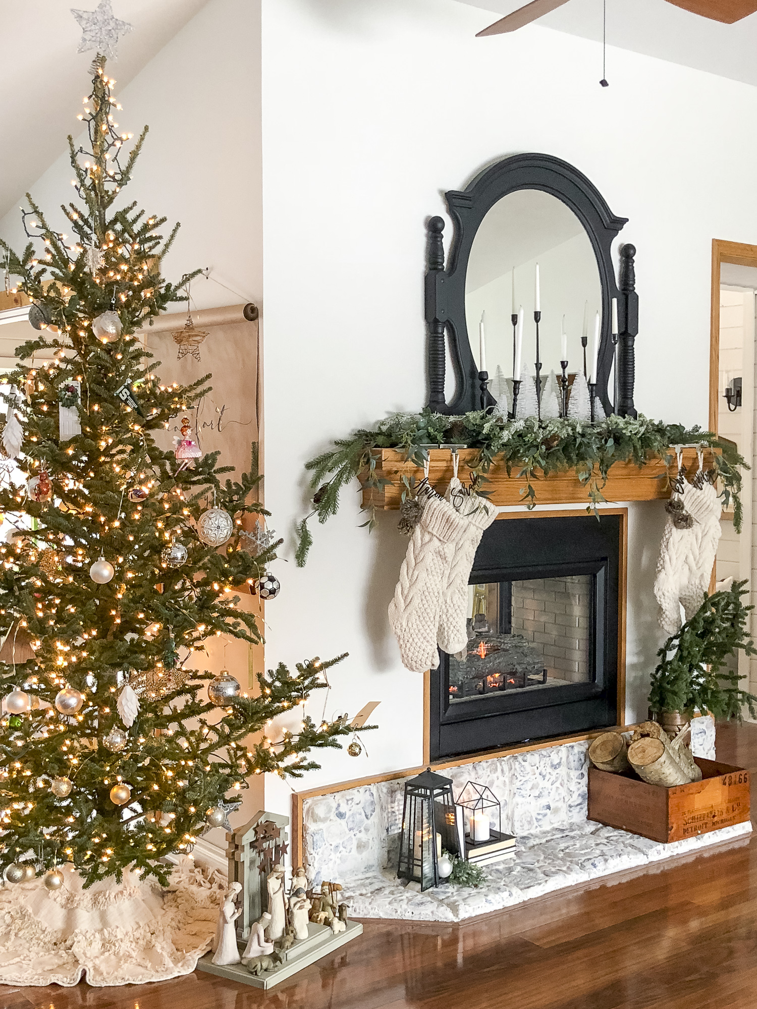 jillian harris fireplace on 20 Beautiful Holiday Home Tours To Inspire Your Christmas Decor This Holiday Season Making It In The Mountains