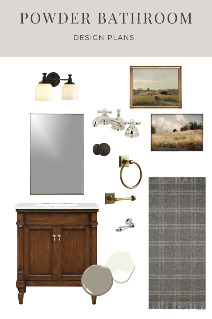 How we Plan to Update our Dated Powder Room without Renovating - Making ...